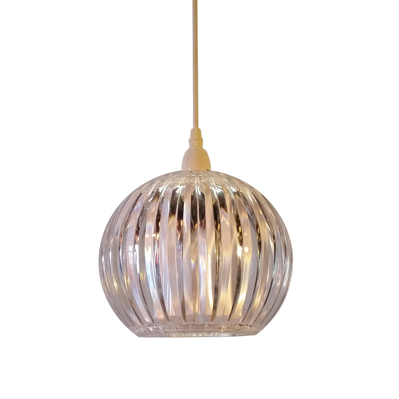 Salcedo 1 - Light Beige Dome Pendant, Clear