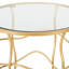 Almee Glass Top Pedestal End Table