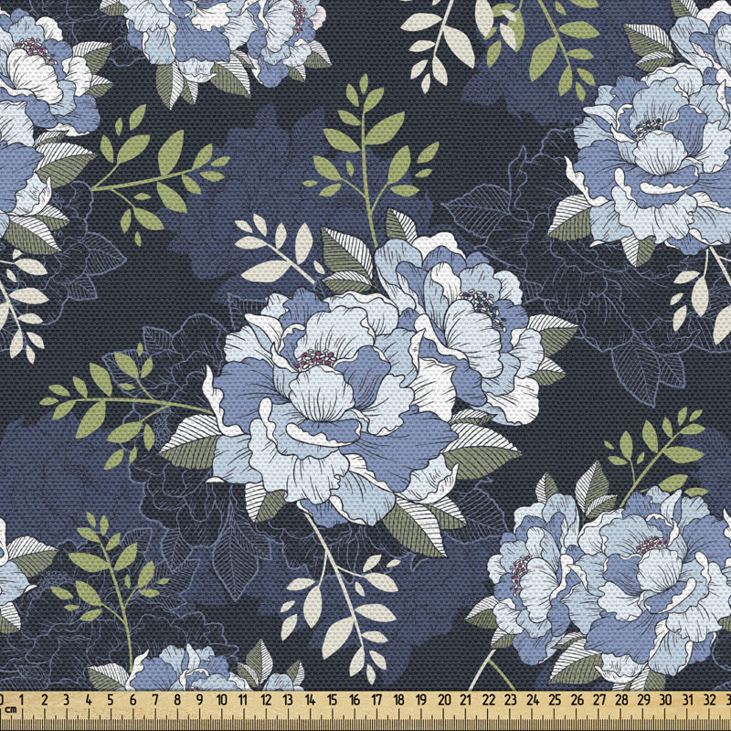 fab_43793_Ambesonne, tissu floral, l 58 po x L 180 po
