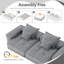 Canapé modulaire moderne en chenille avec siège capitonné-1544715499