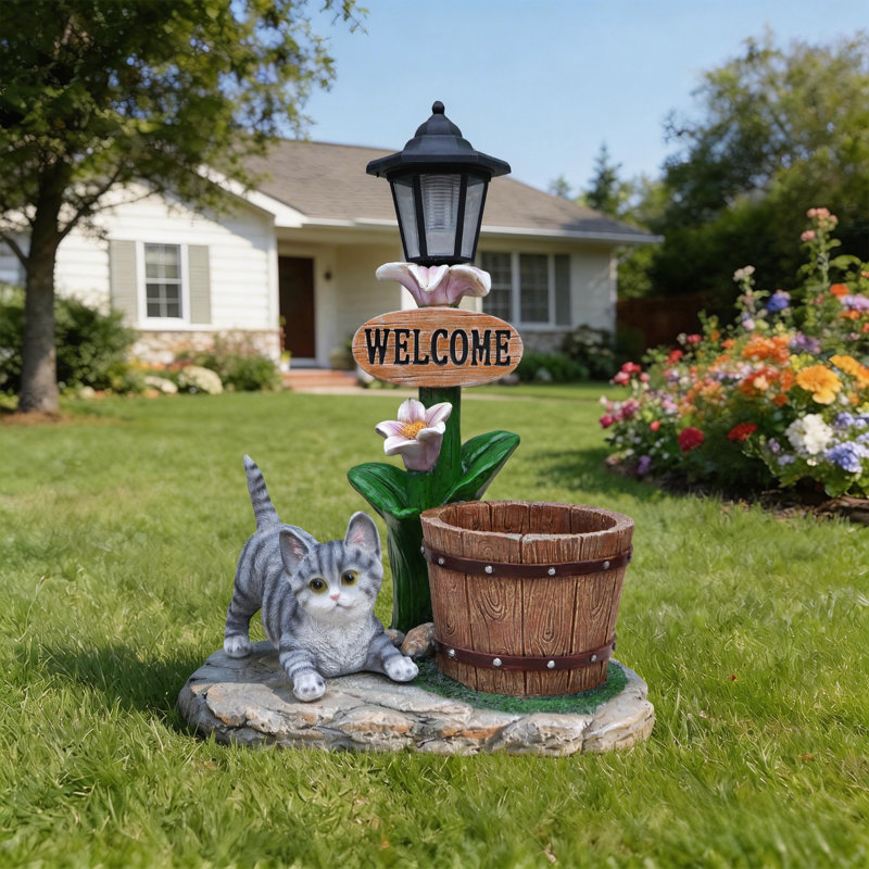 Jardinière allongée solaire pour jardin