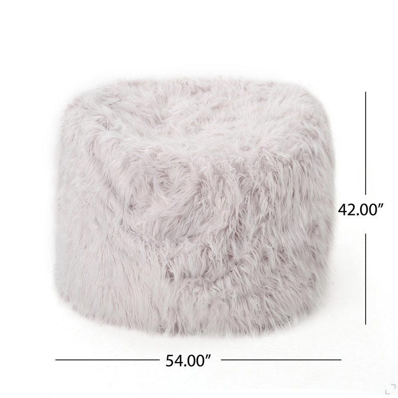 5 Foot Rounded Faux Fur Bean Bag