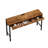 3-Drawer 72-Inch Long Dining Table Set with Built-in Power Outlets Bar Height Kitchen Table & 4 Circular PU Stools Easy Assembly Sturdy Wood Frame for Dining Room & Kitchen