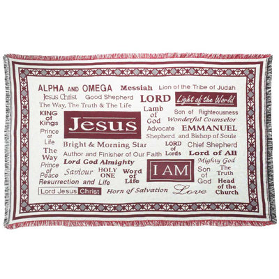 THROW NAMES OF JESUS  CRANBERRY/NATURAL
