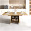 Table de salle à manger extensible avec rangement, design minimaliste moderne pour 6 à 10 personnes, parfaite pour une salle à manger polyvalente et organisée