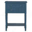 Narrow Console Table, Slim Sofa Table with Three Storage Drawers and Bottom Shelf (Navy)