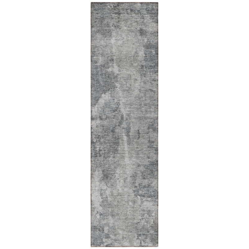 Tapis de couloir d'extérieur 8 po gris