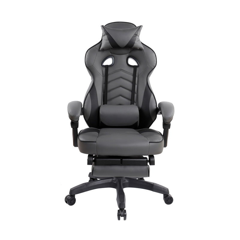 Gaming Racing Style Fully Reclining Executive Office Chair With Footrest