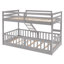 Lit simple au-dessus d'un lit superposé avec glissade et gris - choix de chambre à coucher convertible Construction-1764330607