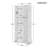 Storage Cabinet With Two Doors For Bathroom, Office, Adjustable Shelf, MDF Board-2049557984