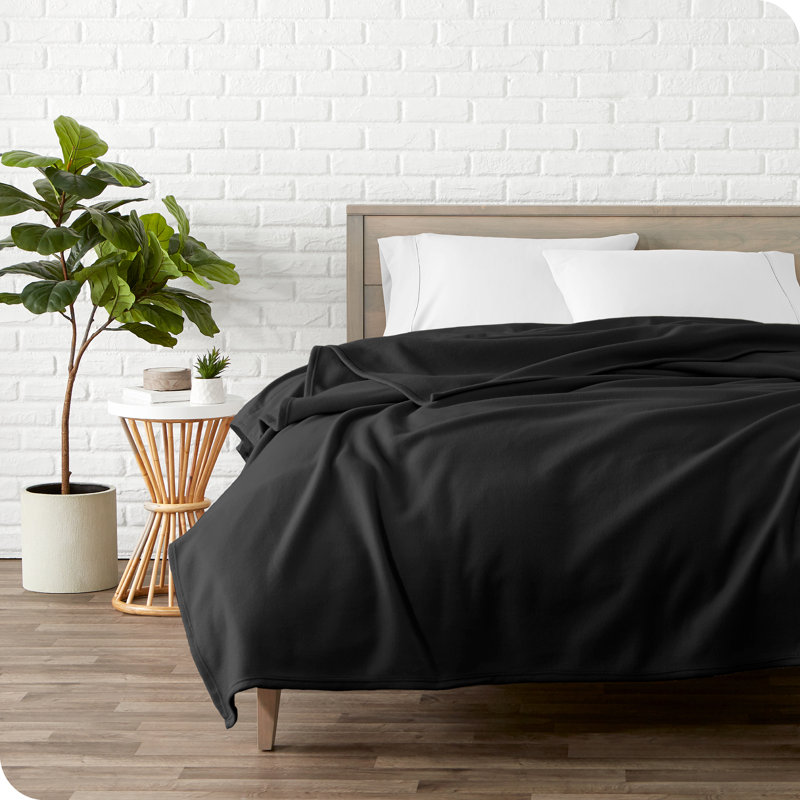 Gray Full/Queen Reversible Fleece Blanket