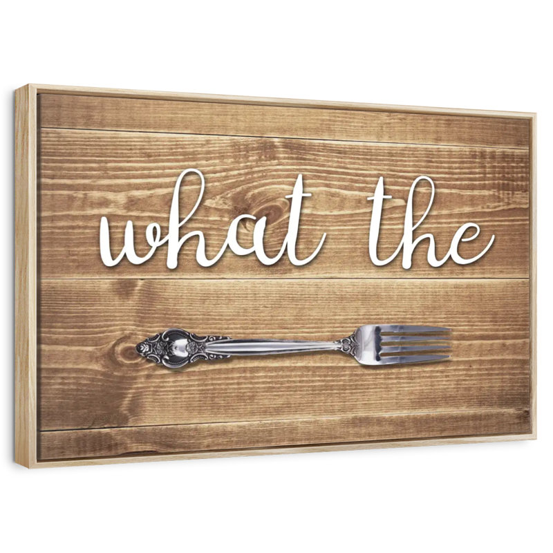 What The Fourche, 13 po x 9 po, Cadre flottant en bois naturel