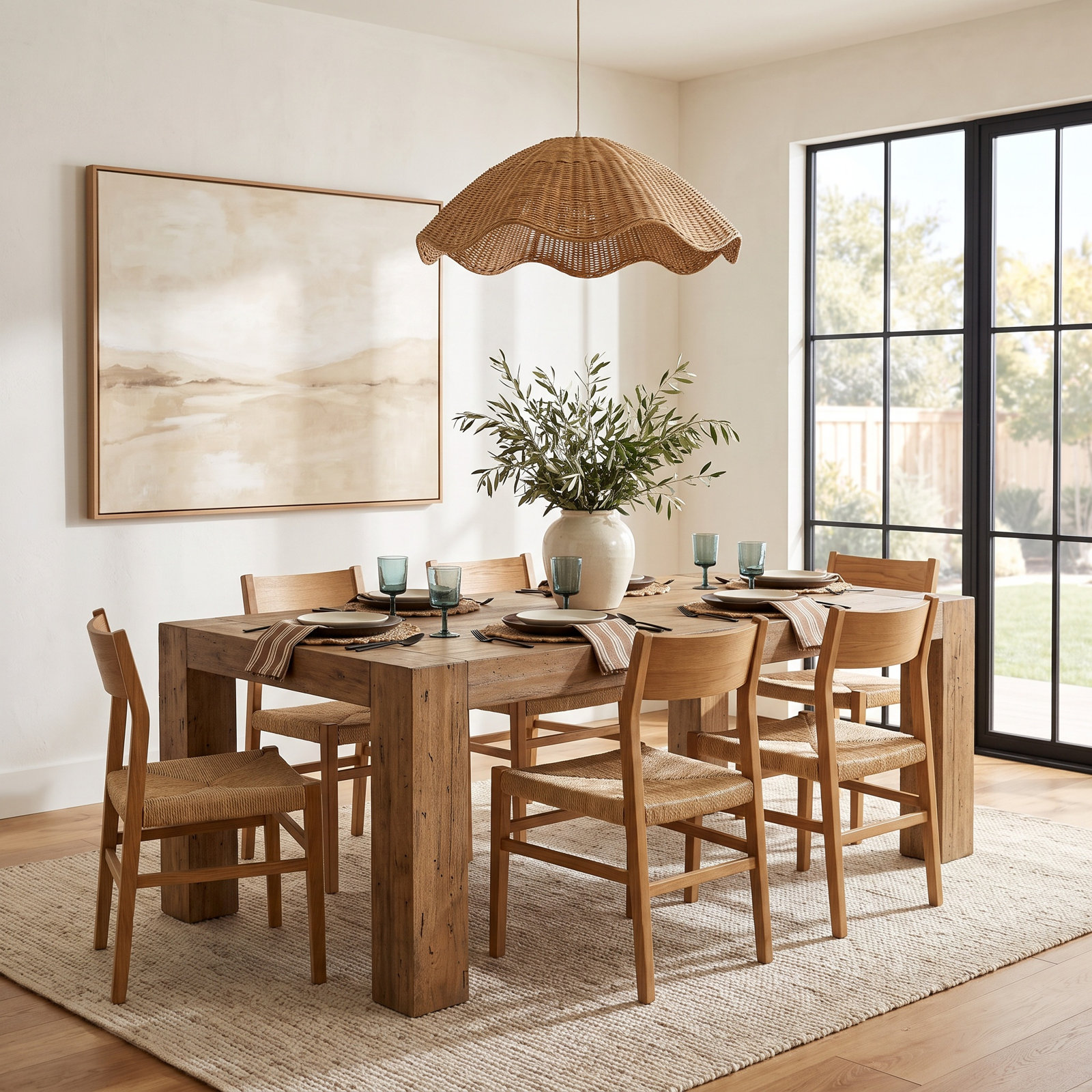 Lockney 108'' Dining Table, 30'' H x 108'' W x 43'' D, Rustic Wormwood Oak