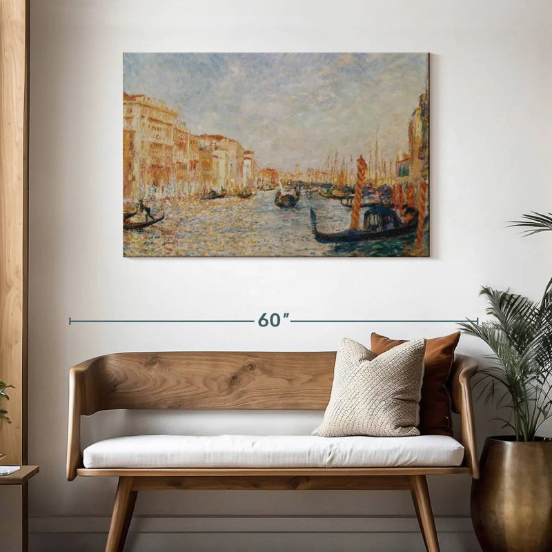 Lilie Grand Canal, Venise, 1881, H 30 po x l 45 po