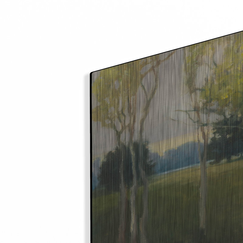 Art mural en métal luxueux «Again Tompon» par Julia Purinton, H 16 po x l 24 po