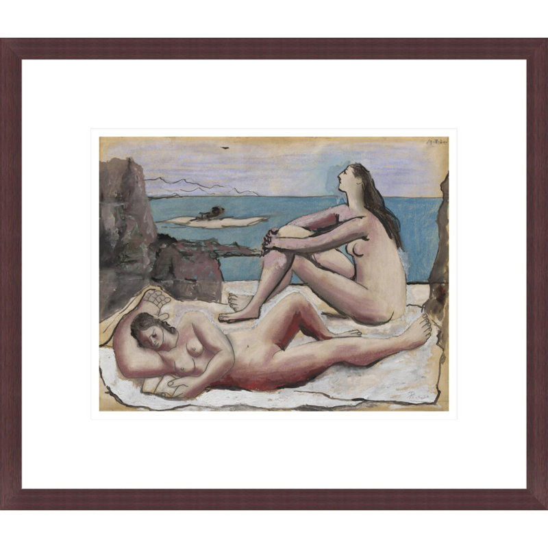 «Three Bathers» par Pablo Picasso, impression giclée sur cadre, H 13,75 po x l 15,94 po