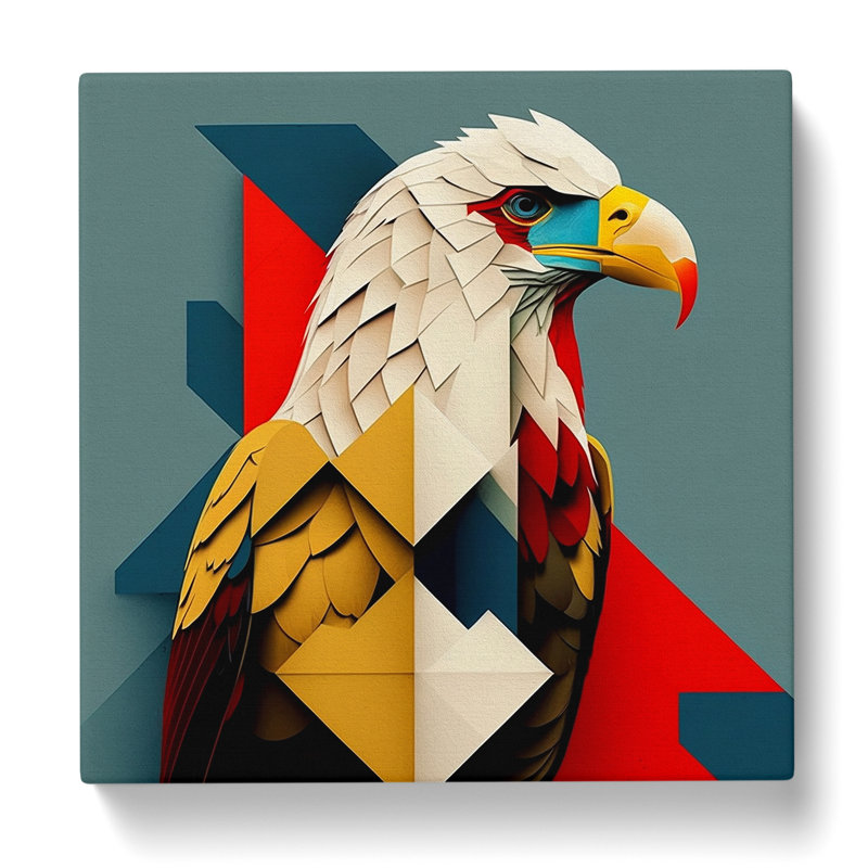 Eagle Suprematism - Wrapped Canvas - Framed Print
