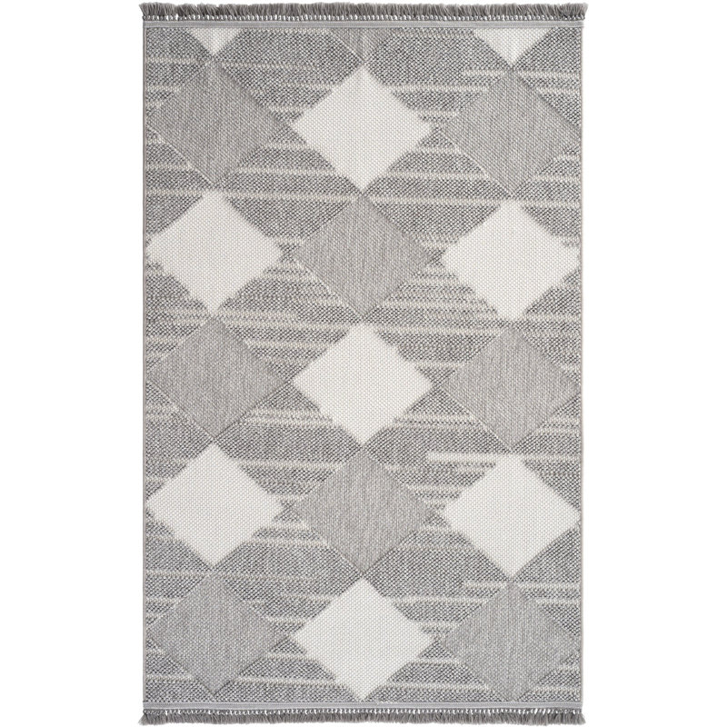 Rashion Geometric Machine Made Indoor / Outdoor Area Rug, Rectangle 120 x 180cm