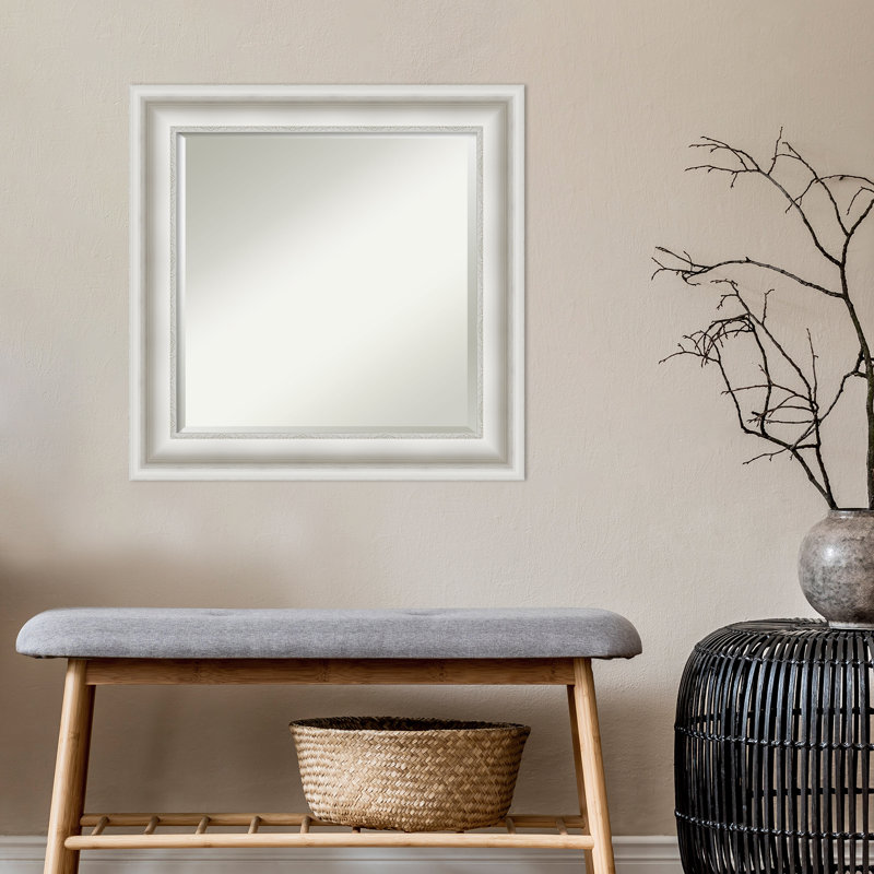 Miroir mural Warren, Blanc, 25,5 po x 25,5 po