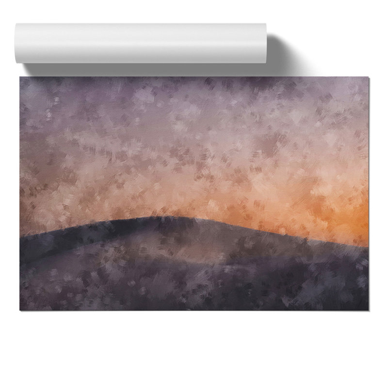 White Sand Desert Painting - Frameless Print, 21cm H x 30cm W x 0.1cm D