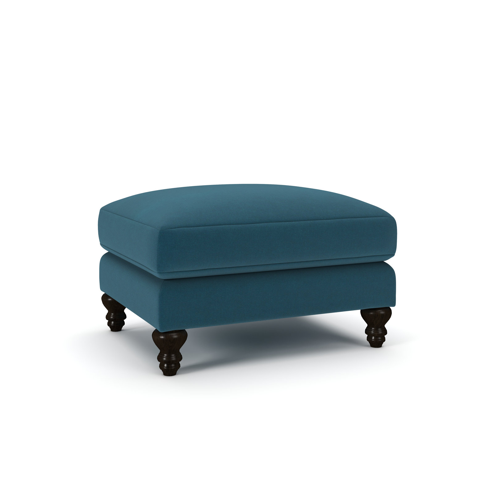 Walters Upholstered Ottoman, Bayou Midnight Canvas
