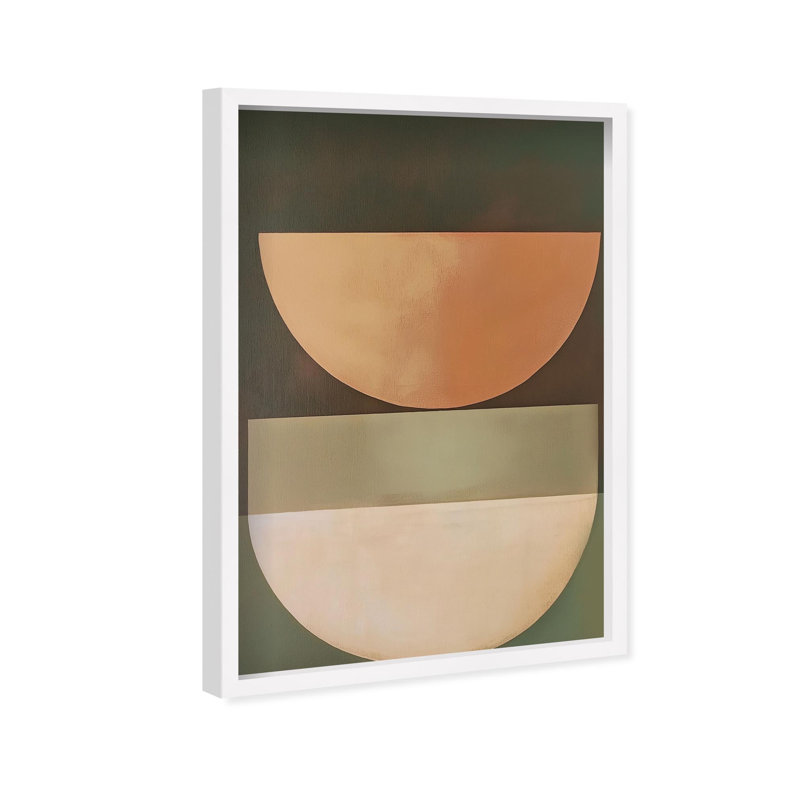 Oliver Gal Sun-Kissed Minimalism I Abstract - Luxury Shadowbox Framed Wall Art, 25.5" H x 17.5" W, White
