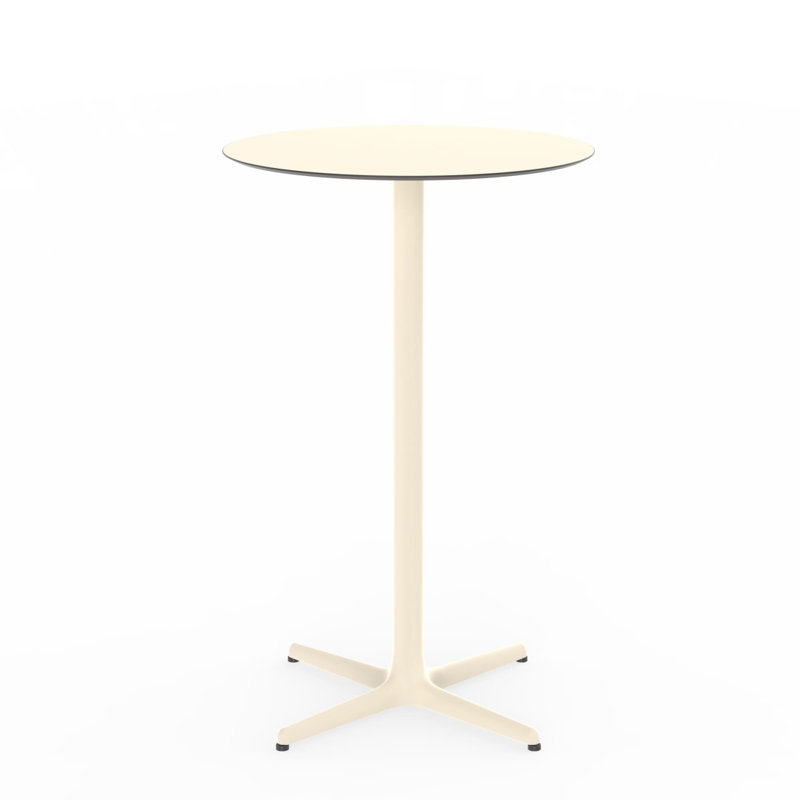 Toledo Outdoor Round Dining Table, Ivory