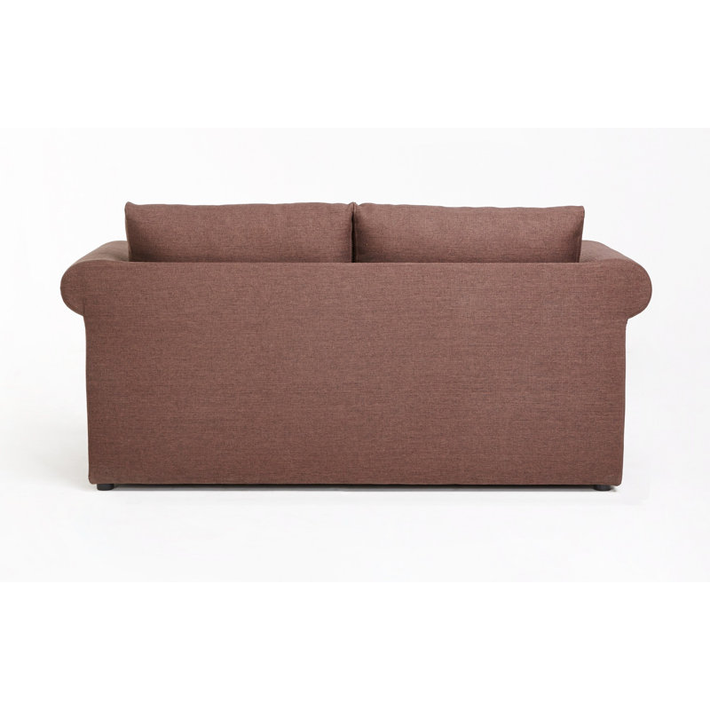 Schaible Upholstered 57.5'' Sleeper Sofa, Light Brown