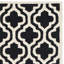 Tapis géométrique en laine noir-796913300