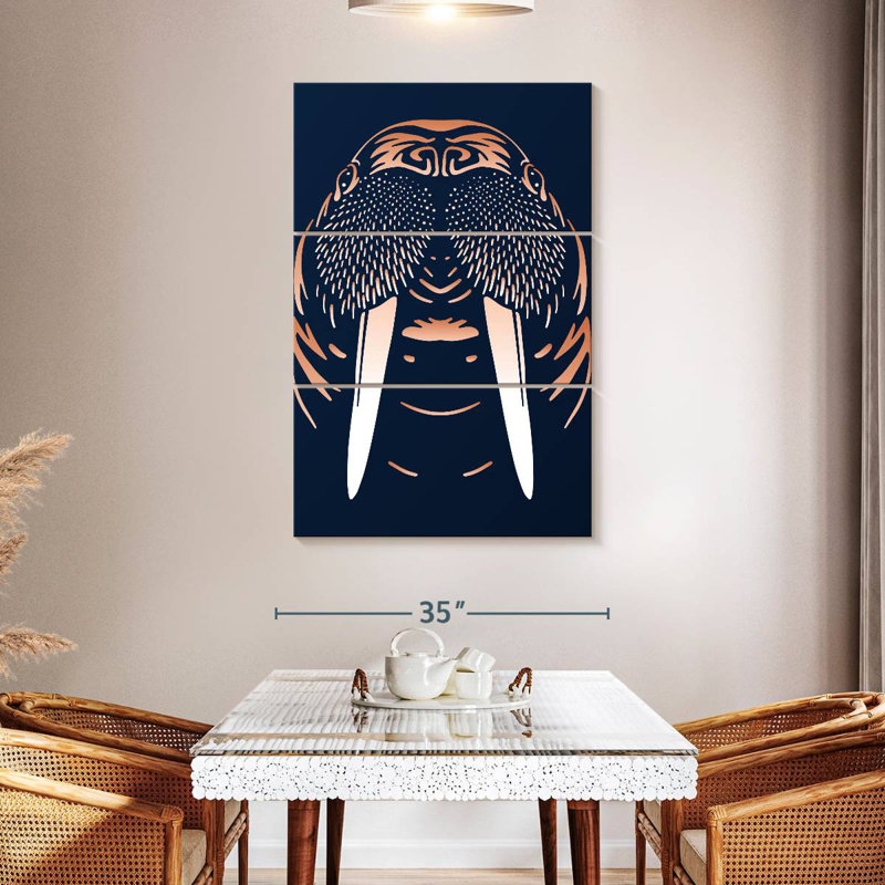 Brampt Walrus Head, 50" H x 32" W