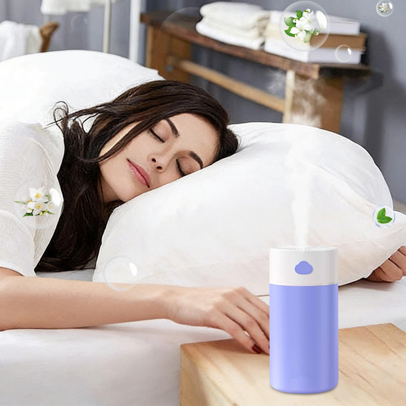 Mini humidificateur USB pour la maison et la voiture avec humidificateur USB et aromathérapie avec grande capacité 400 ML