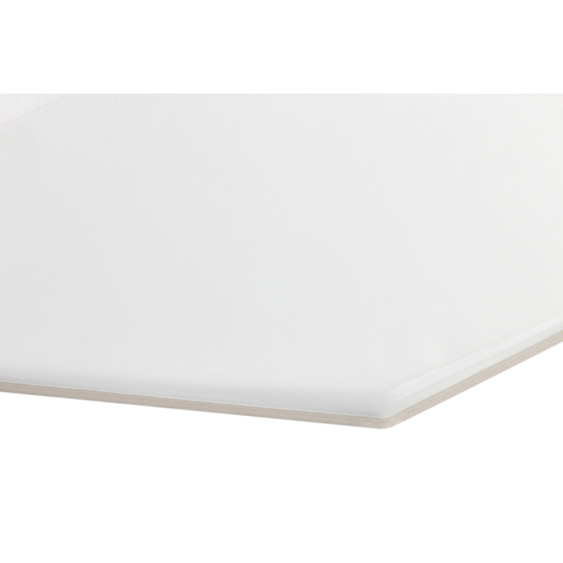 Midland Hexagon 4" x 8" Ceramic Subway Wall Tile (5.38 sq. ft. / box), Bianco