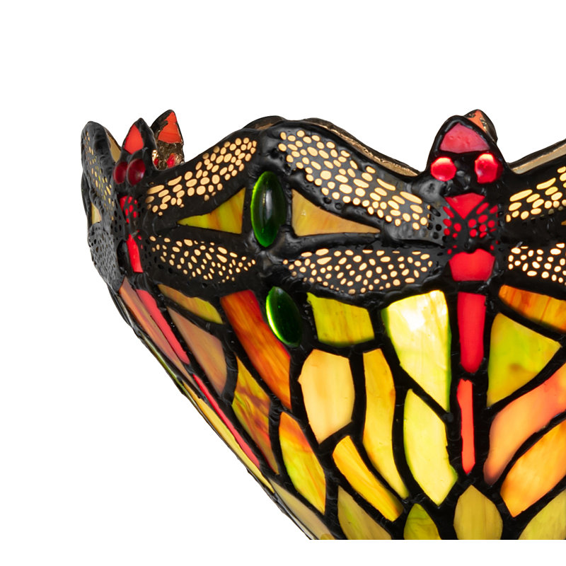 1 - Light Armed Sconce, Green/Red/Orange/Clear