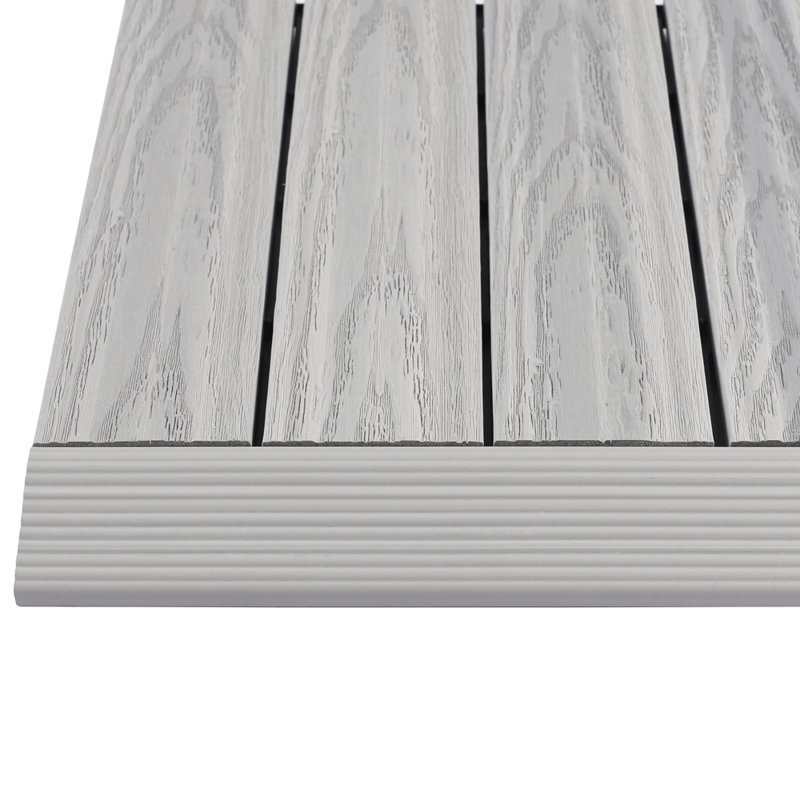 Carrelage de terrasse 2 po x 12 po Quick Deck, Fumée blanche islandaise