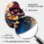 Horloge murale bourgogne et bleue Floral Bunch II - Floral-105483180