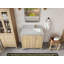 Atlanta White Oak Wood 36 In. W X 22 In. D Right Offset Sink Bathroom Vanity With 2 In. Frosty Carrara Quartz-108845329
