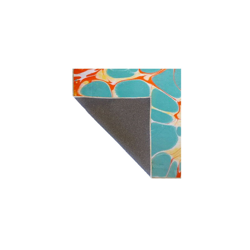 Tapis tissé bleu, Sous-tapis carré 3 pi 3 po inclus