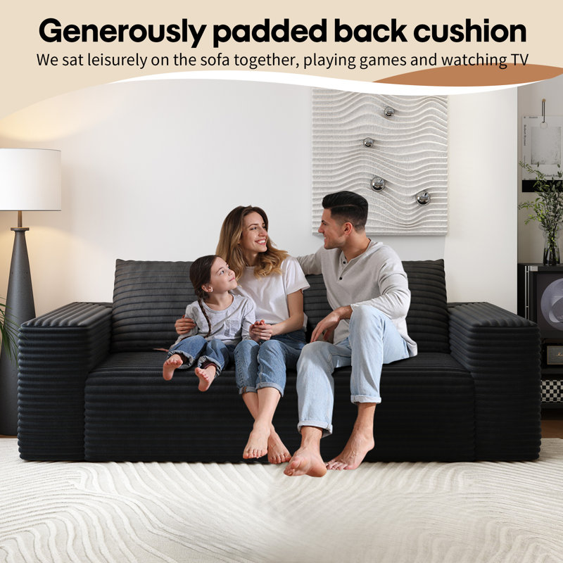 Loveseat Sofa,Modular Couch with Deep Seat Memory Foam,Comfy Small Cloud Couch for Small Spaces,No Assembly Sofa for Living Room Bedroom,Apartment