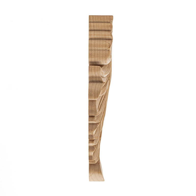 Hand Carved Alder Wood Acanthus Onlay Applique