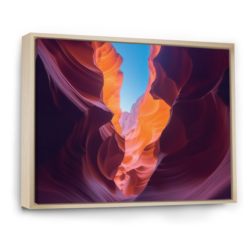 «Upper Antelope Canyon I», reproduction sur toile, H 30 po x l 40 po x P 1,5 po, Cadre naturel flottant