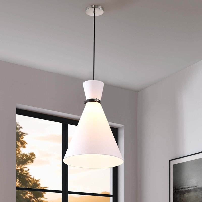 Luminaire suspendu 1 lumière Starlight par Modway, Nickel poli