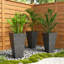 Jardinières empilables modernes, polypropylène de qualité supérieure, finition marbre pour la décoration intérieure et extérieure