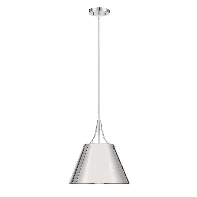 Manila 1 - Light Dome Cone Pendant in Chrome/Polished Nickel, Chrome/Polished Nickel