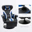 Fauteuil inclinable compact de jeu de course monoplace, similicuir noir profond avec repose-pieds extensible pour les salles de jeux