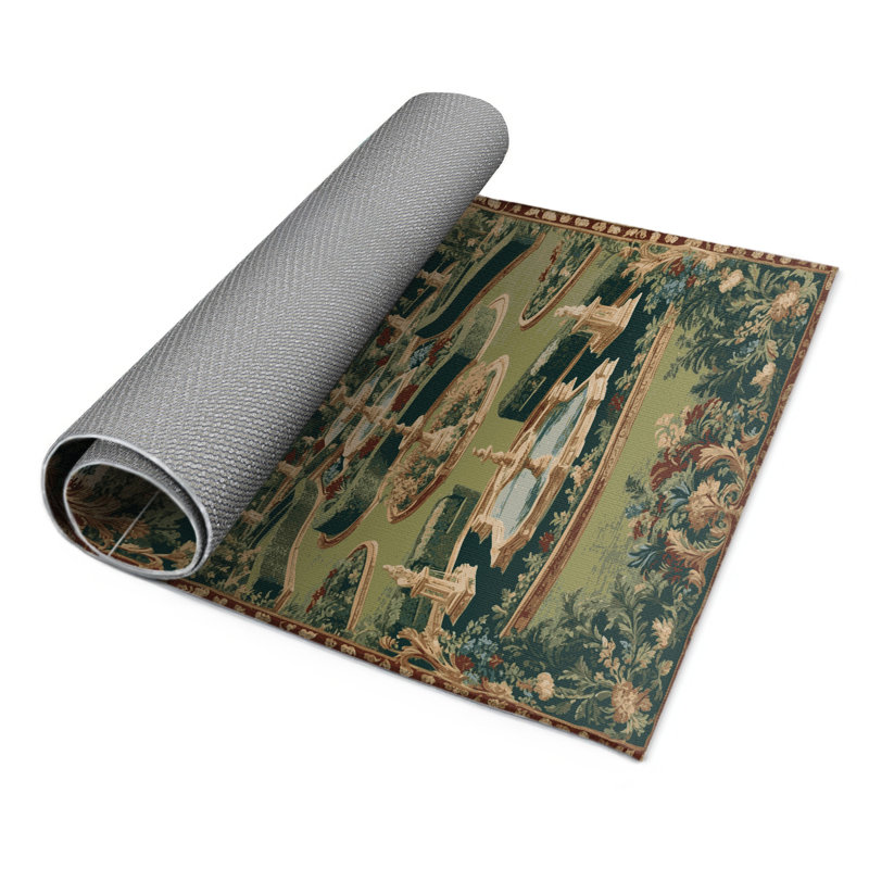 Tapis d'intérieur et d'extérieur brun français, Rectangulaire 3 pi x 5 pi