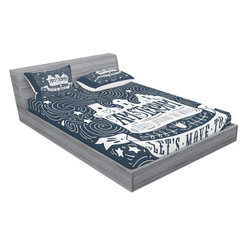 Microfiber Sheet Set, Queen Sheet Set with Fitted Sheet