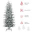 Arbre de Noël artificiel haut 6 pi avec 636 branches floquées par la neige, 250 lumières claires jaunes chaudes, ouverture automatique, ampoule supplémentaire
