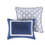 Ensemble de literie 8 pièces très grand / très grand bleu marine - édredon et courtepointe de luxe avec détails brodés et rembourrage en microfibre douce