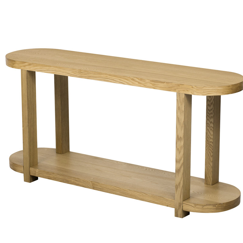 U_STYLE Modern Minimalist Ash Veneer Entryway Table With Streamlined Desktop Design, Suitable For Study Rooms, Entryways, Hallways, Living Rooms, And Foyers