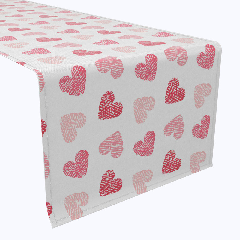 Earica Geometric Valentine's Day Table Runnner, 90" x 16"
